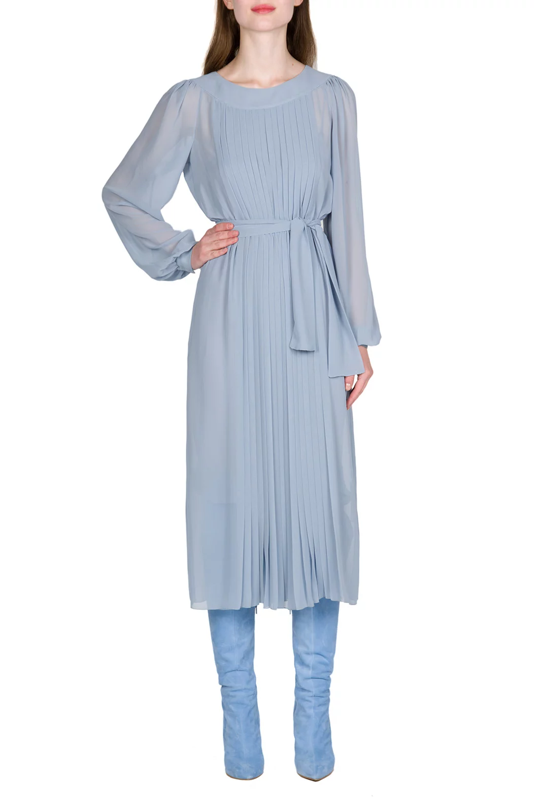 Luisa Beccaria Abito in chiffon plissettato Soddisfazione Garantita