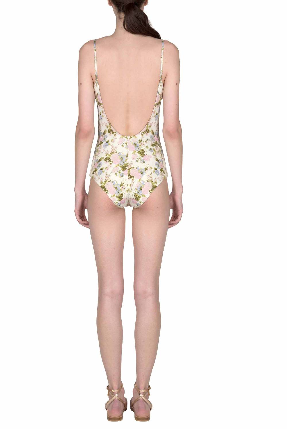 Luisa Beccaria Costume Intero Blooming Roses Double Face Promozione Limitata