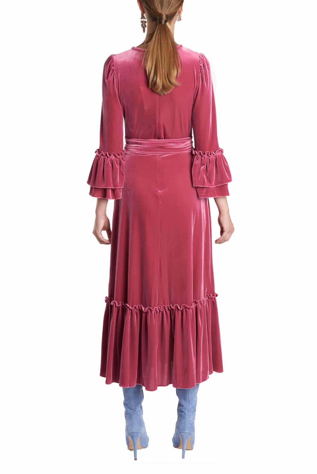 Luisa Beccaria Abito midi in velluto elasticizzato Negozio