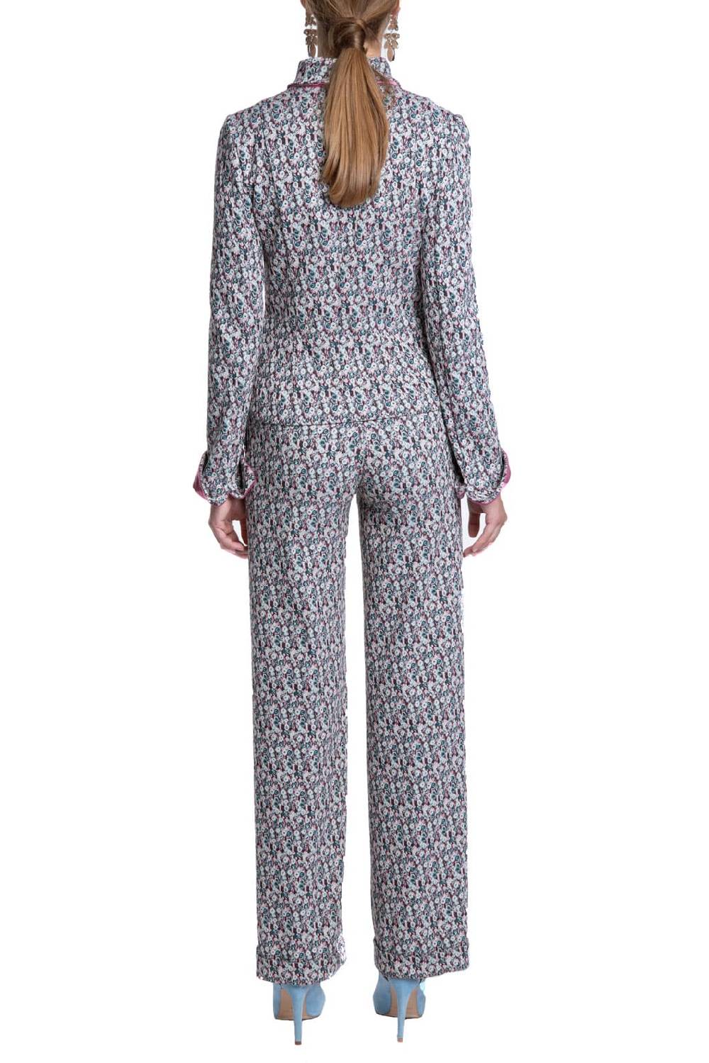 Luisa Beccaria Giacca in micro jacquard floreale In Saldo