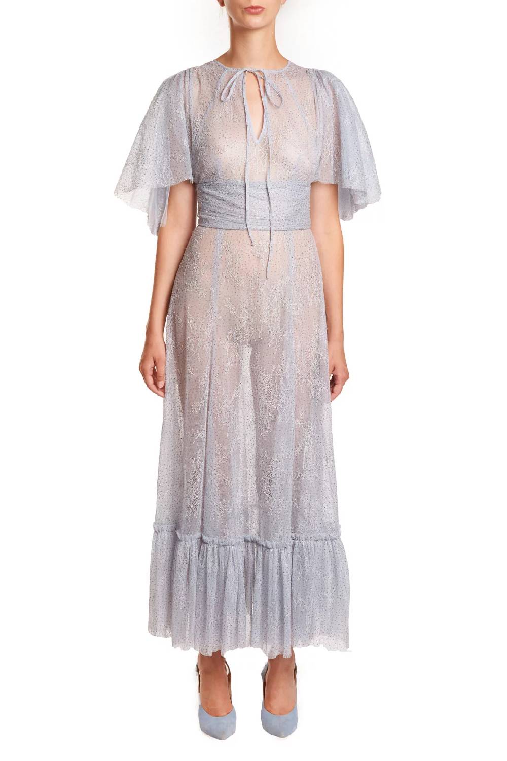 Luisa Beccaria Abito in pizzo lurex Spedizione gratuita
