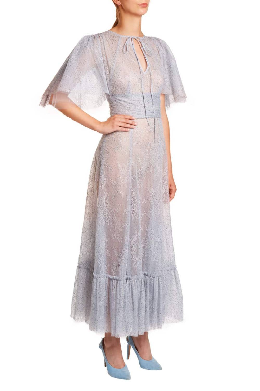 Luisa Beccaria Abito in pizzo lurex Spedizione gratuita