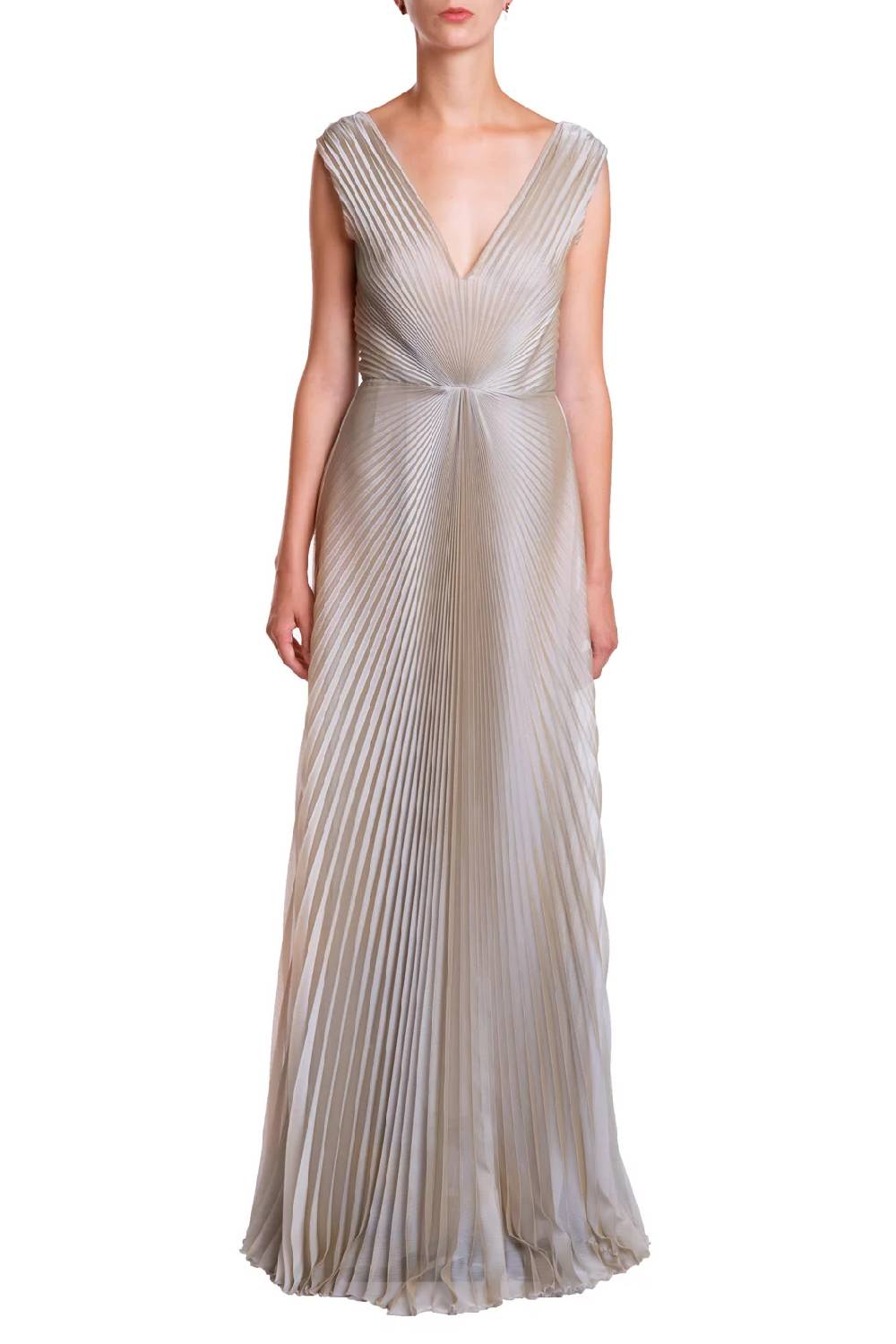 Luisa Beccaria Abito iridescente plissettato Sconto di tempo limitato