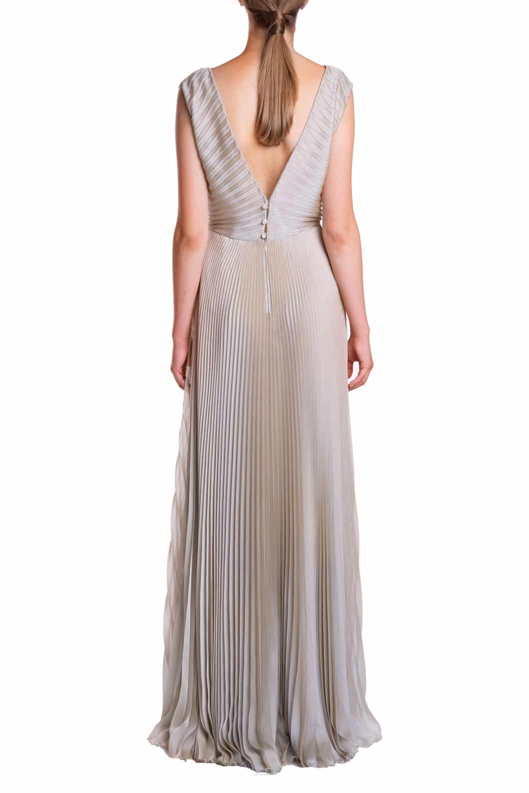 Luisa Beccaria Abito iridescente plissettato Sconto di tempo limitato