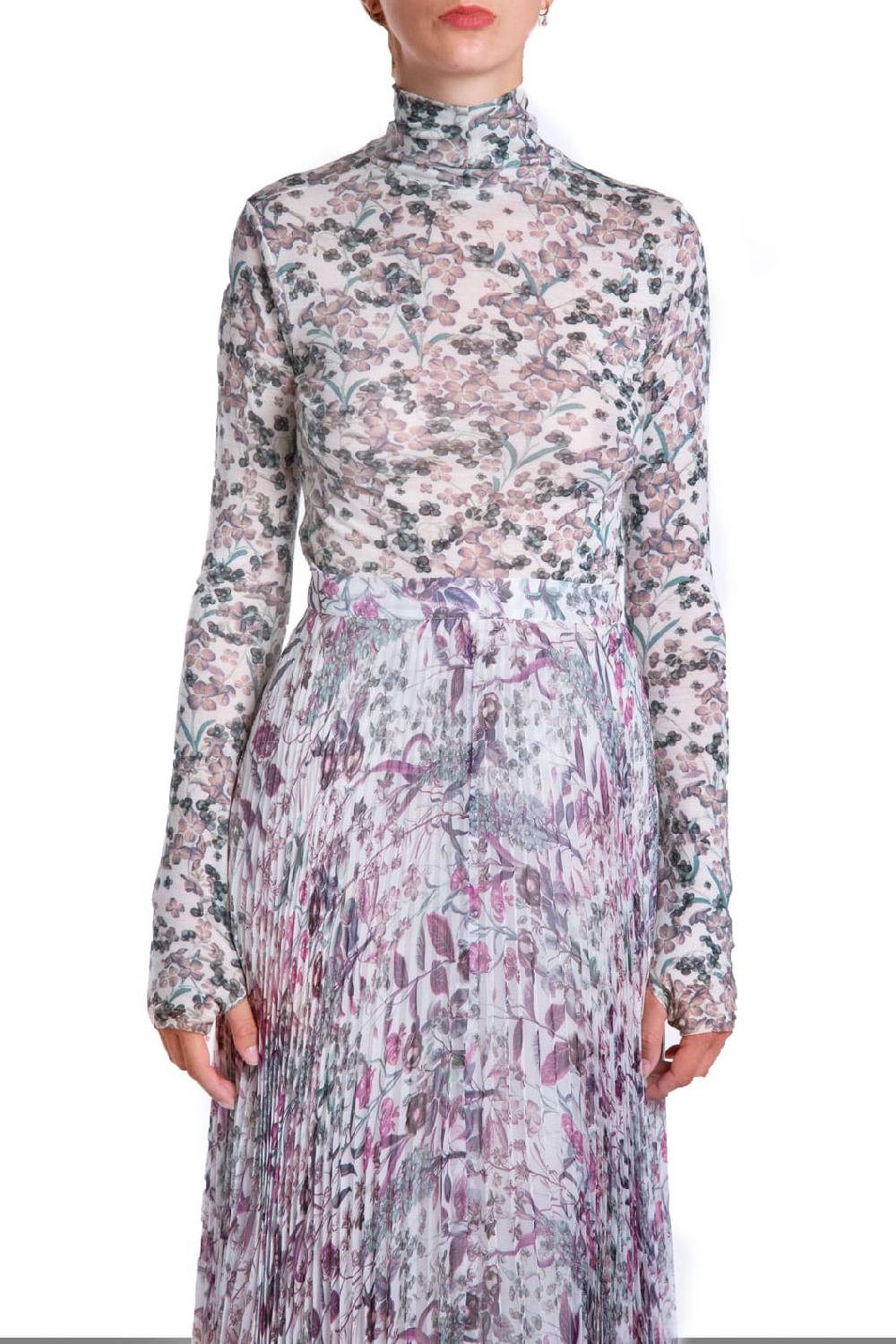 Luisa Beccaria Dolcevita Jersey Lana Seta Bianco Vendite stagionali