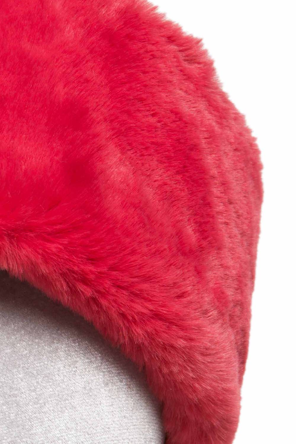 Luisa Beccaria Cerchietto rosso in pelliccia sintetica Offerta per la Festa della Mamma