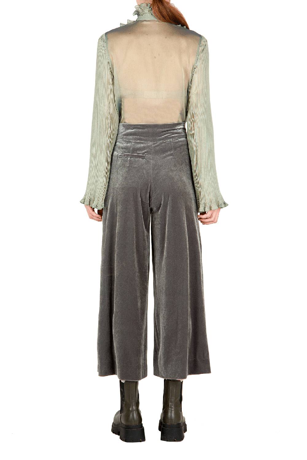 Luisa Beccaria Pantaloni in velluto SALVIA Super Saving Price