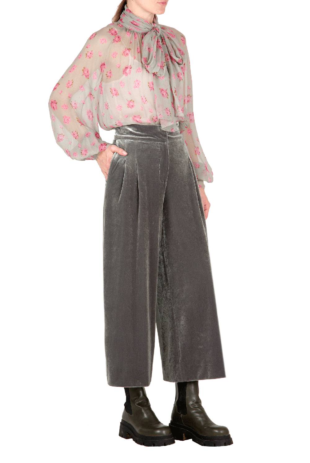 Luisa Beccaria Camicia a fiori con fiocco Offerta settimanale