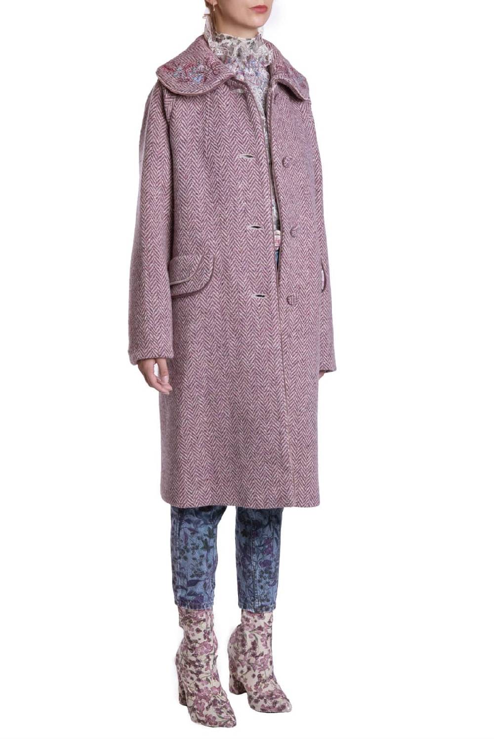 Luisa Beccaria Abito dritto in jacquard fiori di campo Promozione temporanea