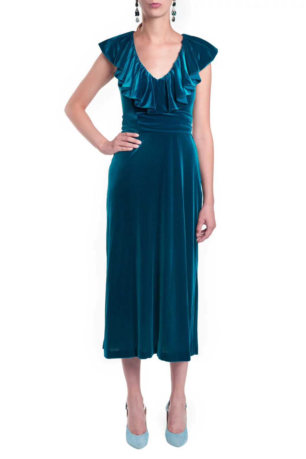 Luisa Beccaria Abito in velluto elasticizzato Only for today