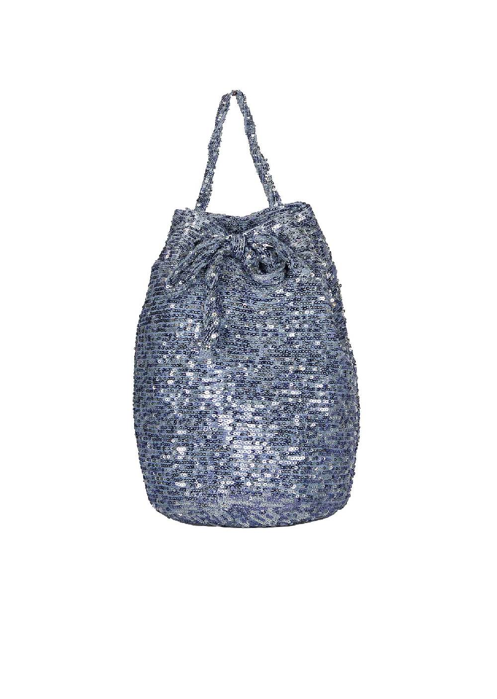 Luisa Beccaria Borsa a secchiello piccola con paillettes Super sconto