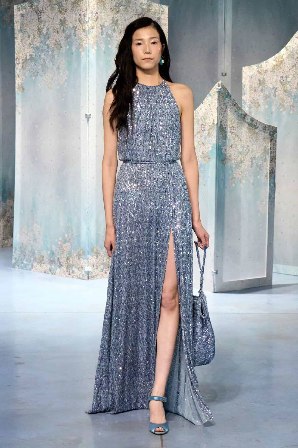 Luisa Beccaria Borsa a secchiello piccola con paillettes Super sconto