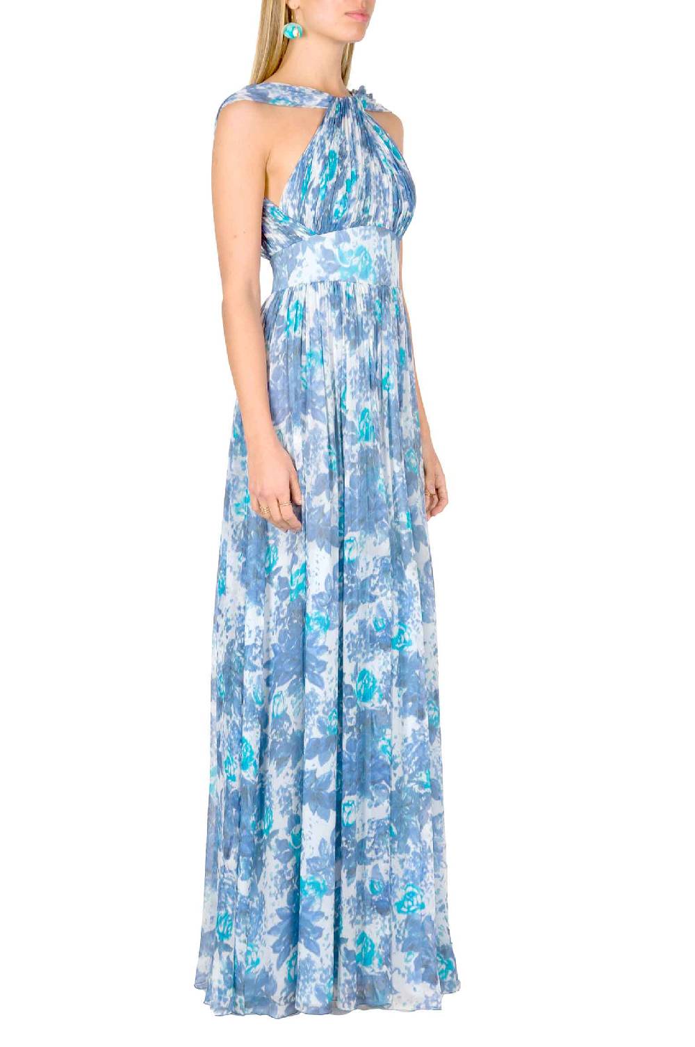 Luisa Beccaria Abito Capri In Chiffon Con Dettaglio Nodo Officina