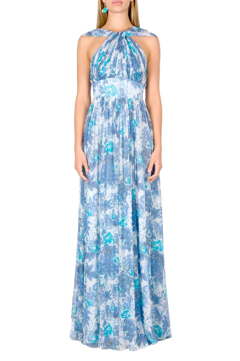 Luisa Beccaria Abito Capri In Chiffon Con Dettaglio Nodo Officina