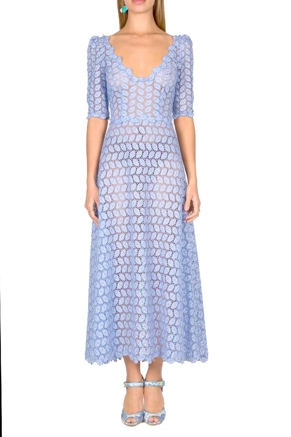 Luisa Beccaria Abito midi in pizzo sangallo 50% di sconto per tempo limitato