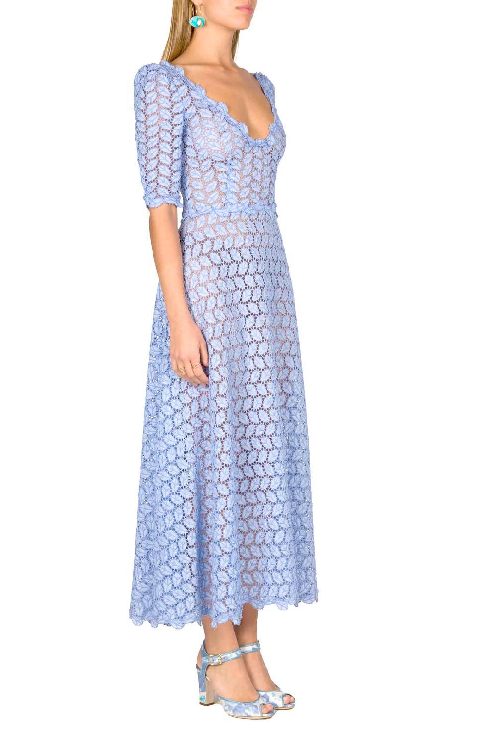 Luisa Beccaria Abito midi in pizzo sangallo 50% di sconto per tempo limitato