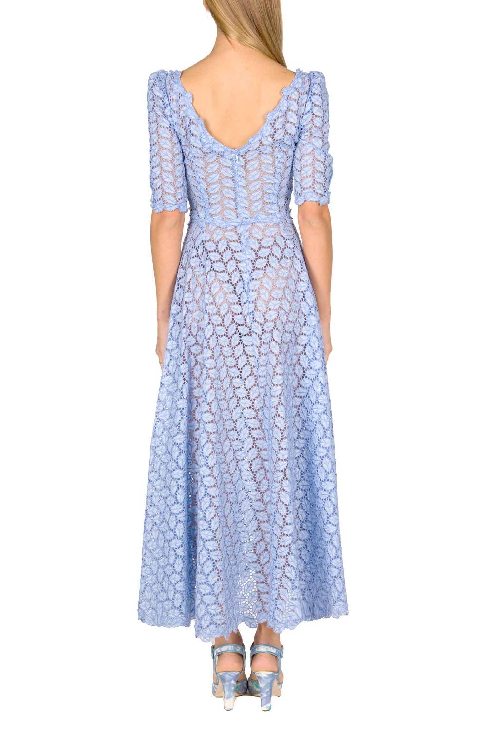 Luisa Beccaria Abito midi in pizzo sangallo 50% di sconto per tempo limitato
