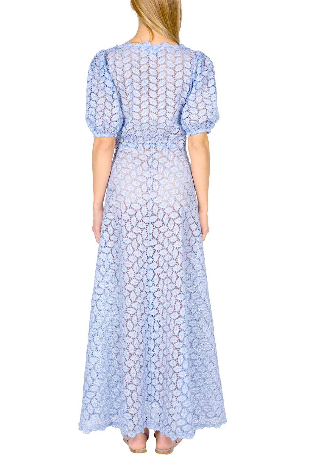 Luisa Beccaria Abito Bottoncino in Broderie Anglaise Nuovo