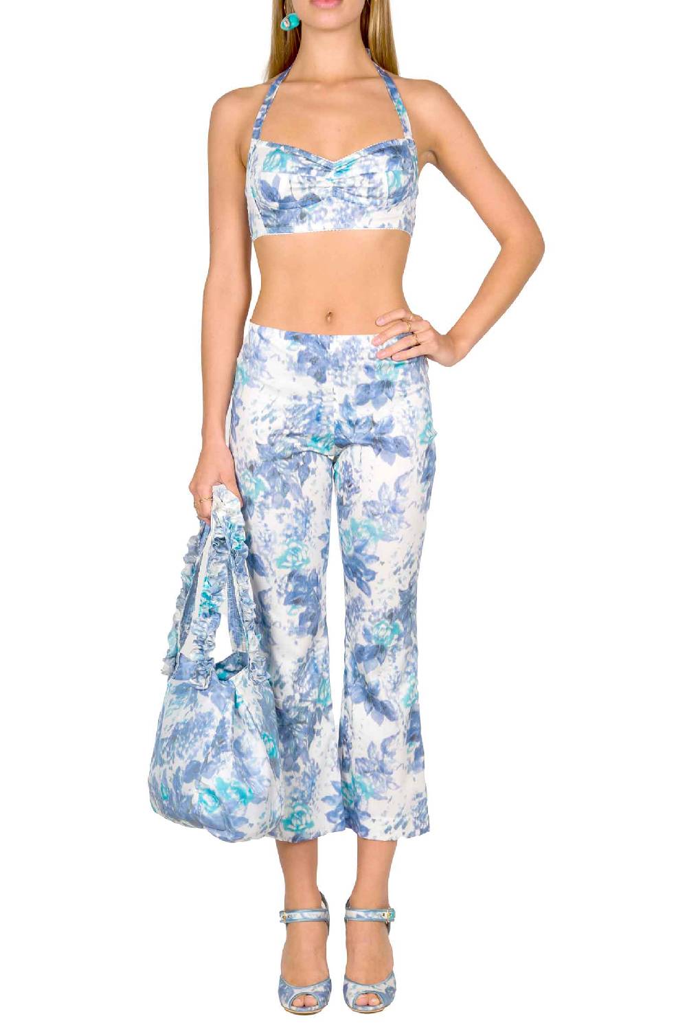 Luisa Beccaria Pantaloni Capri stampati Pezzi Unici