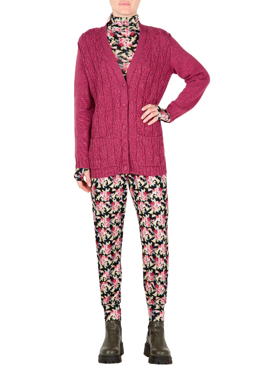 Luisa Beccaria Cardigan in lana ritorto Sconto