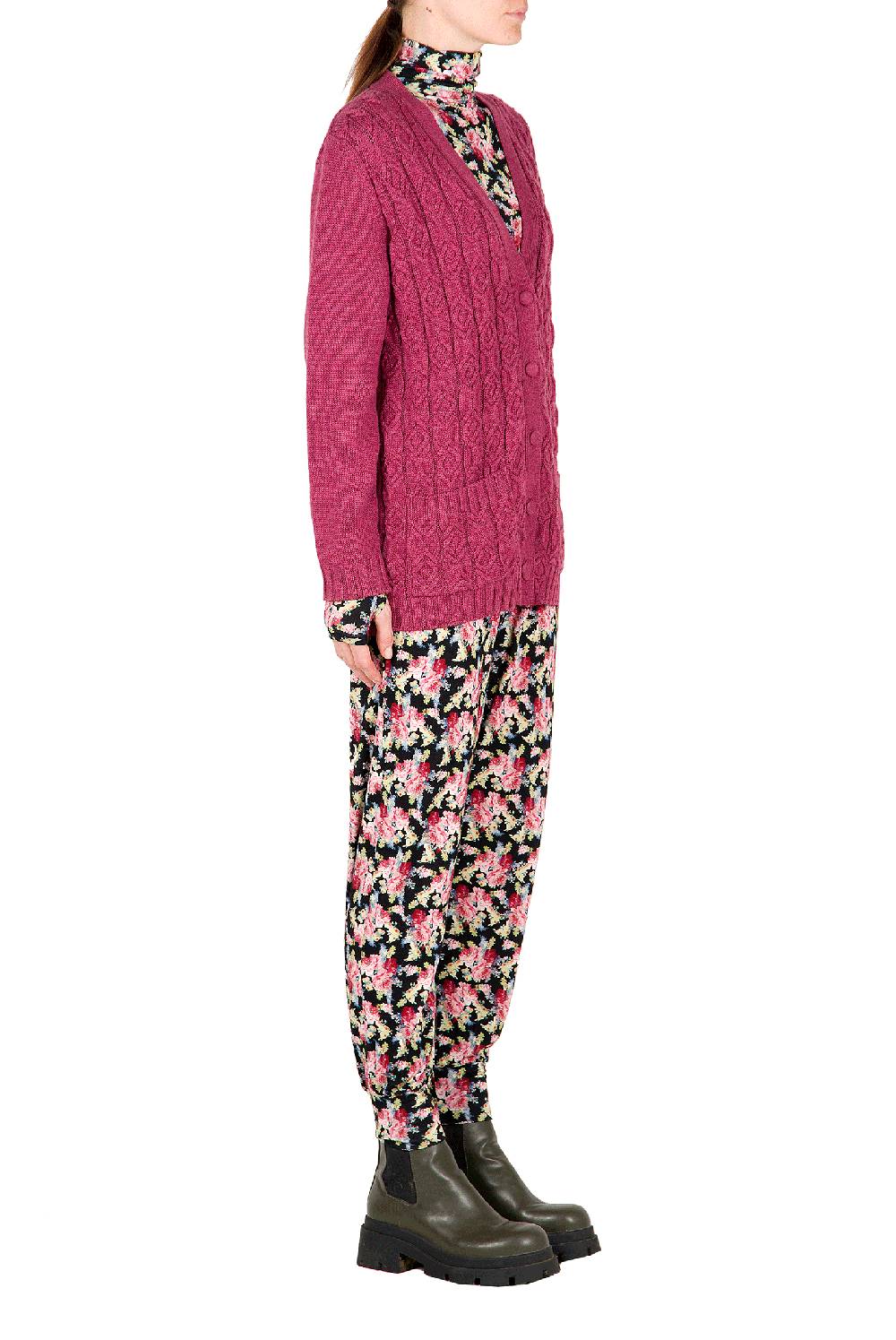 Luisa Beccaria Cardigan in lana ritorto Sconto