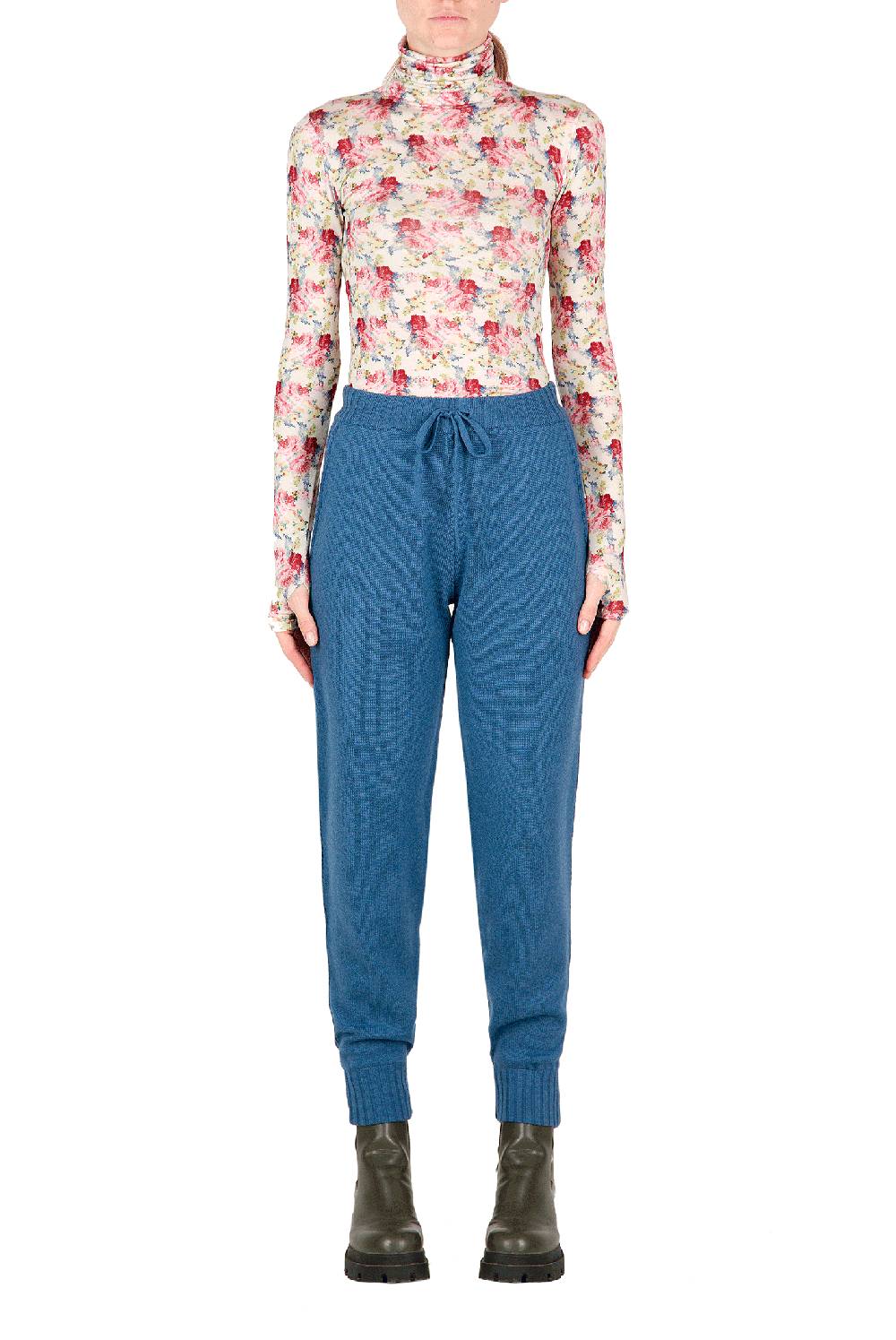 Luisa Beccaria Pantaloni in felpa di lana Outlet