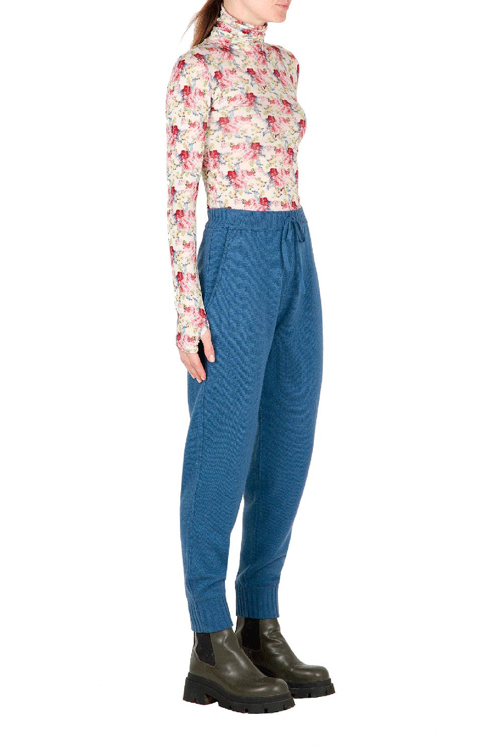 Luisa Beccaria Pantaloni in felpa di lana Outlet