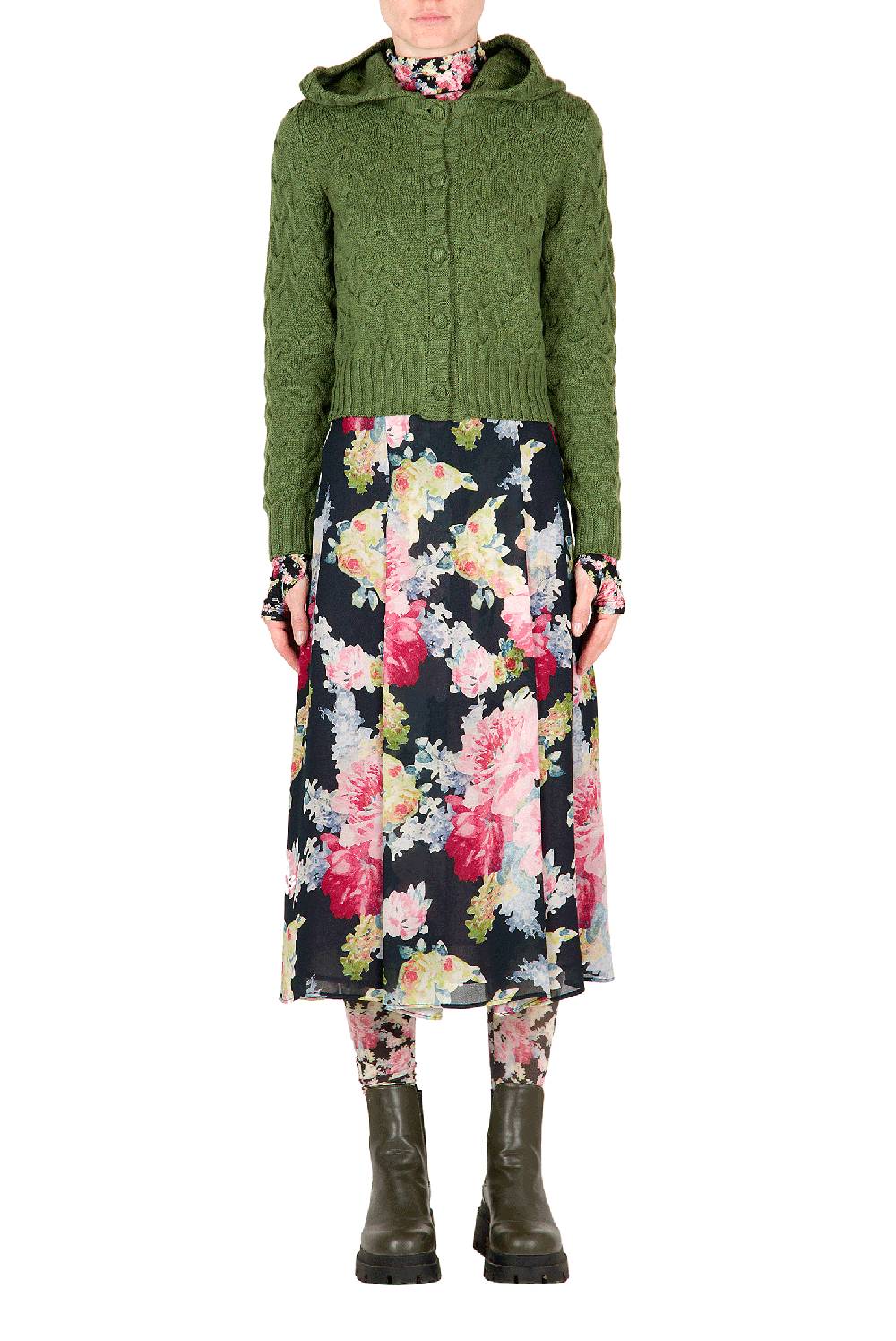 Luisa Beccaria Cardigan in lana a trecce I Più Venduti