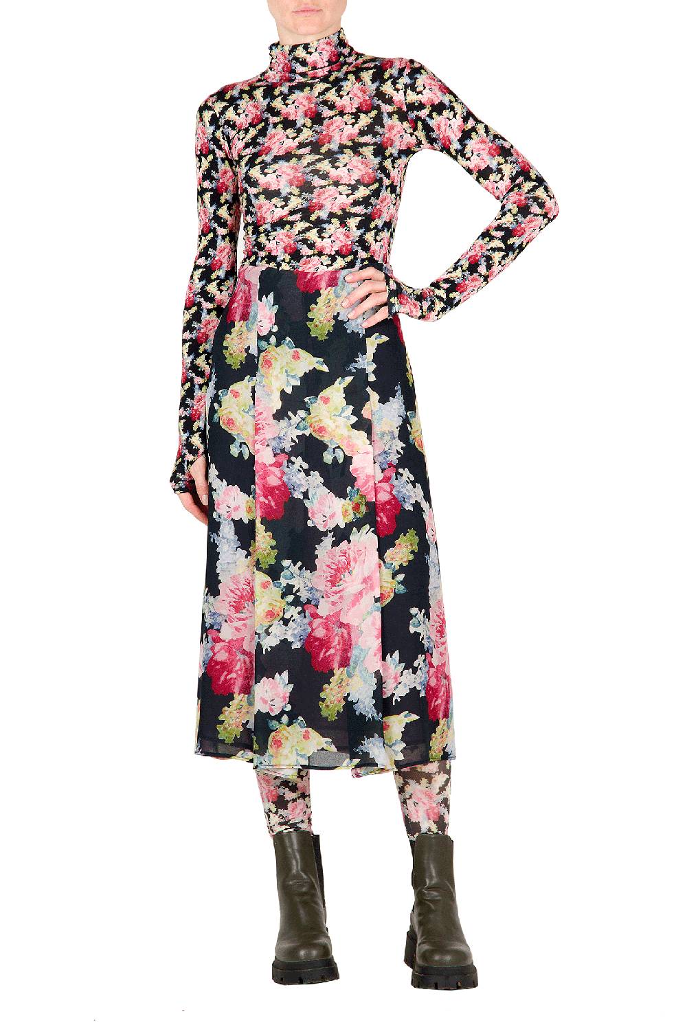 Luisa Beccaria Gonna in crepe floreale Vendite Flash