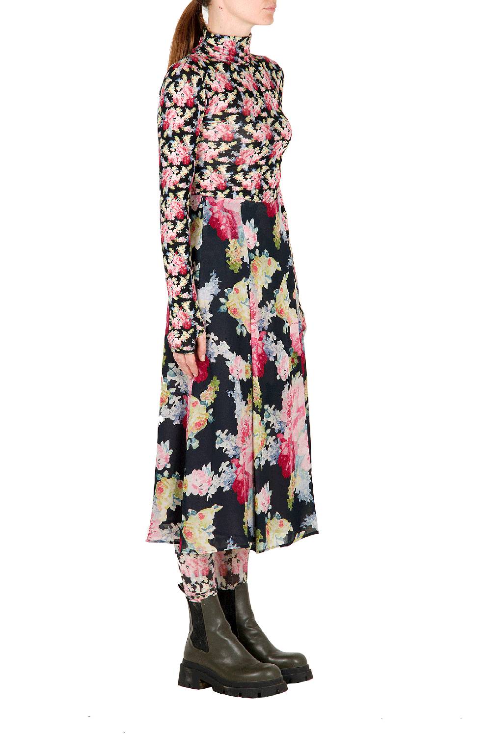 Luisa Beccaria Gonna in crepe floreale Vendite Flash