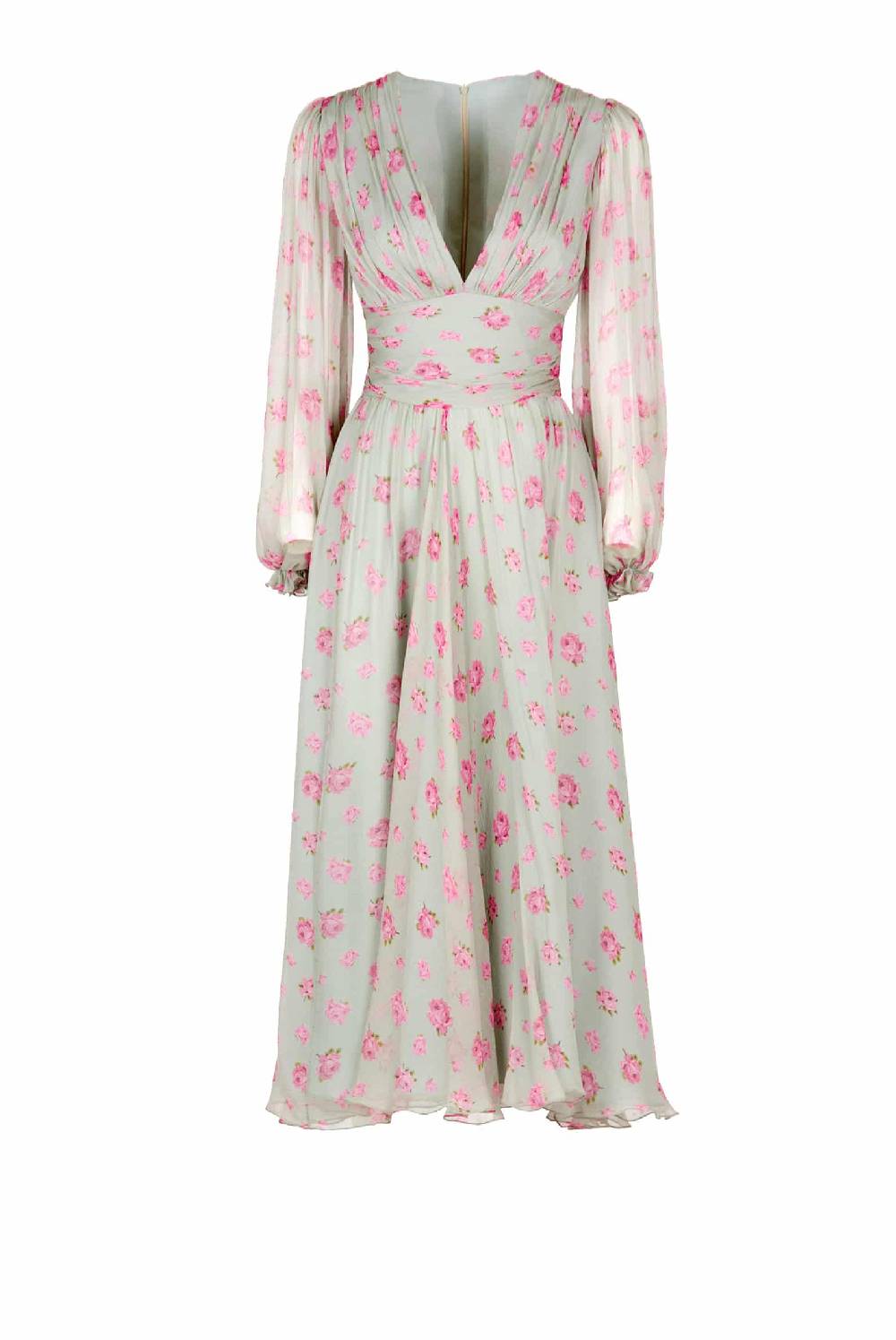 Luisa Beccaria Abito in chiffon floreale Nuova