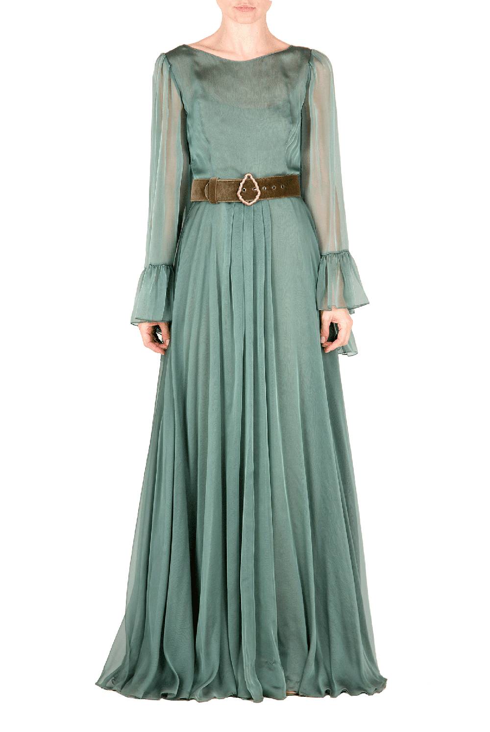 Luisa Beccaria Abito lungo in chiffon Sconto di tempo limitato