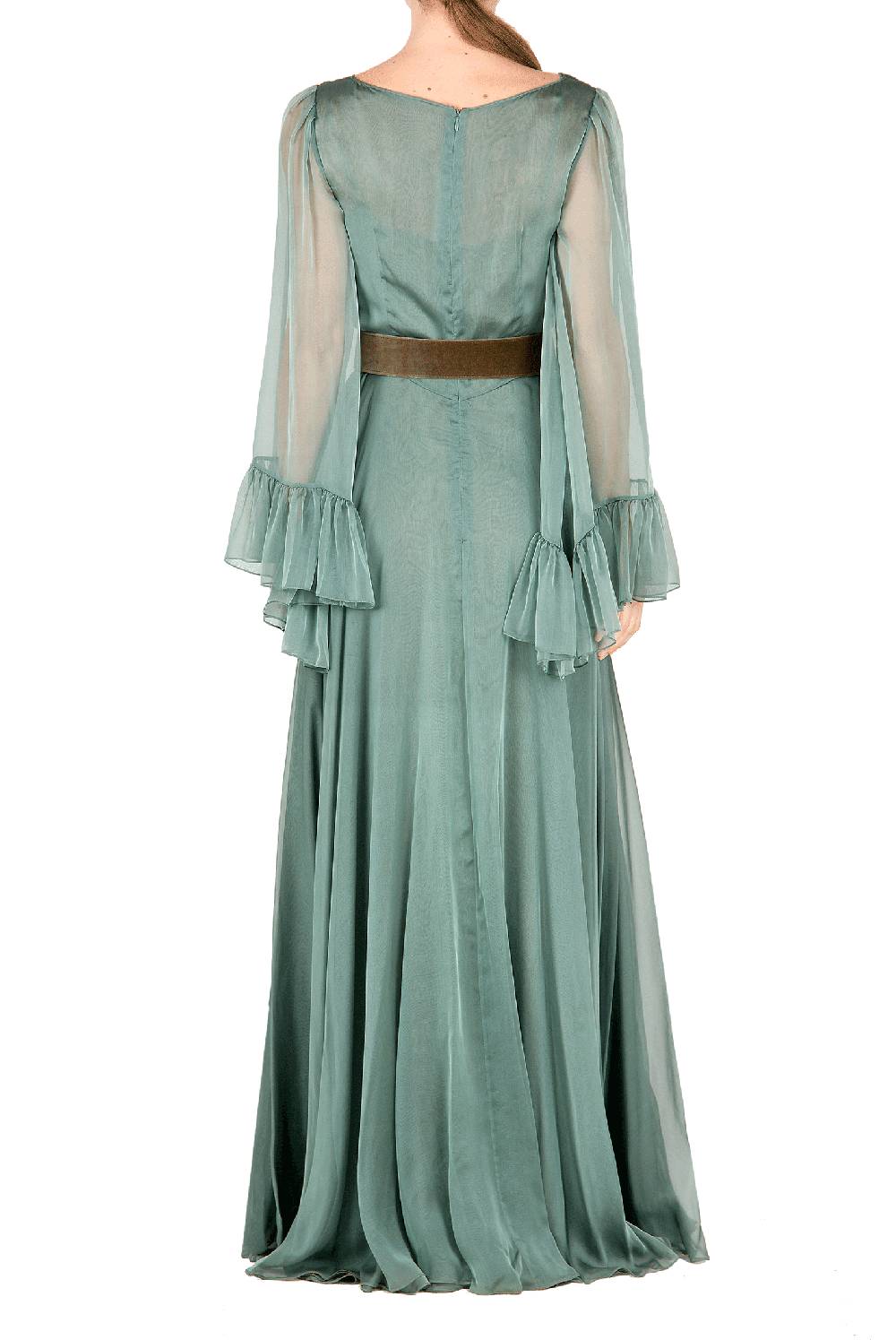 Luisa Beccaria Abito lungo in chiffon Sconto di tempo limitato