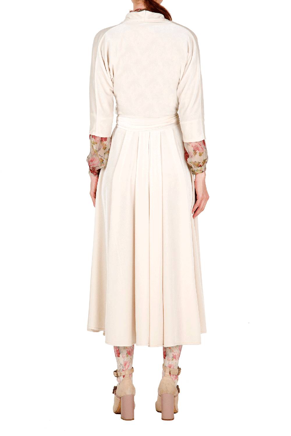 Luisa Beccaria Abito Luisa in velluto bianco Flash Sale