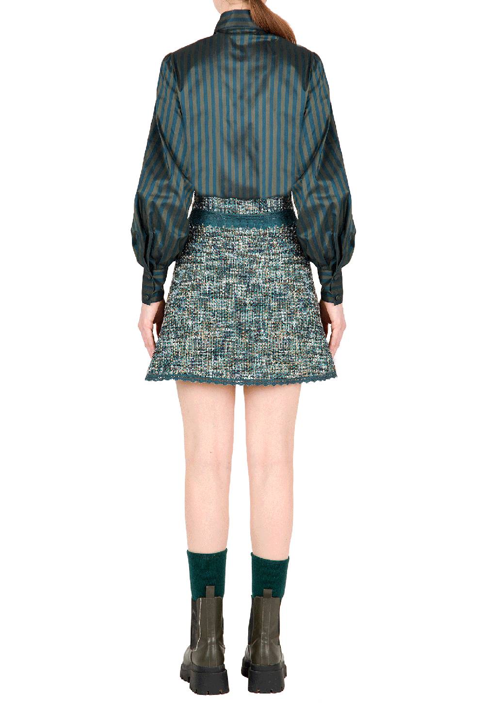 Luisa Beccaria Minigonna in tweed con pizzo Offerta Anniversario