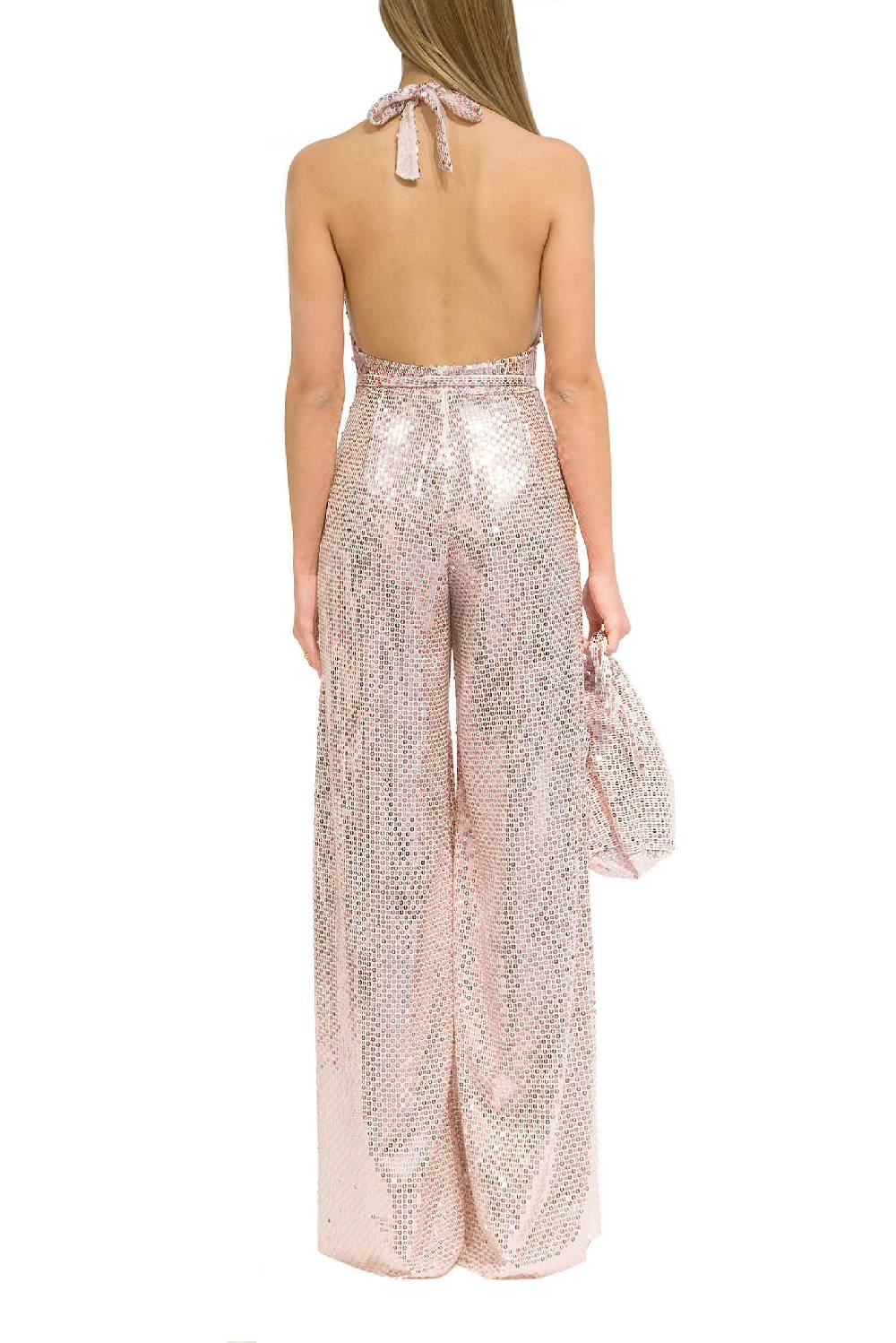 Luisa Beccaria Tuta Meck Halter con paillettes Offerta temporanea