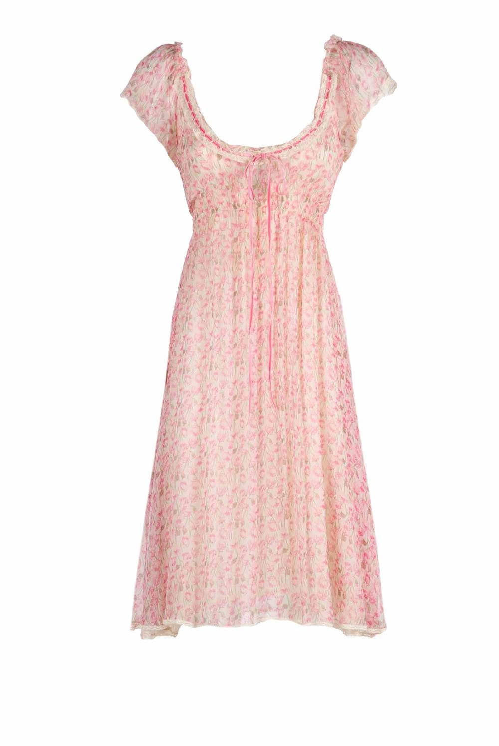Luisa Beccaria Abito in chiffon con micro papaveri Enormi risparmi
