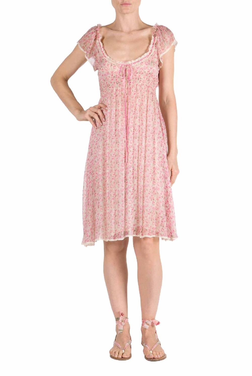 Luisa Beccaria Abito in chiffon con micro papaveri Enormi risparmi