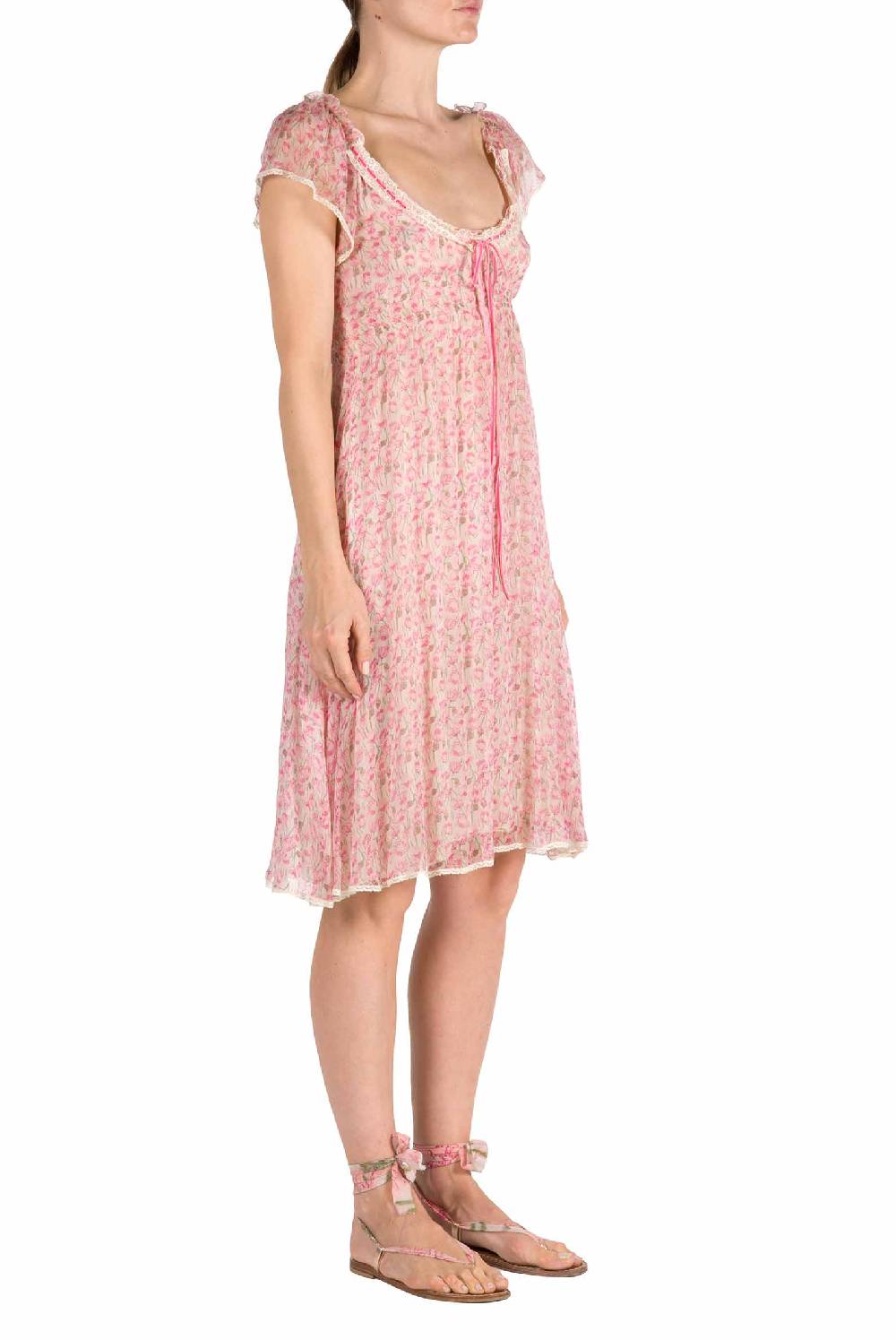 Luisa Beccaria Abito in chiffon con micro papaveri Enormi risparmi
