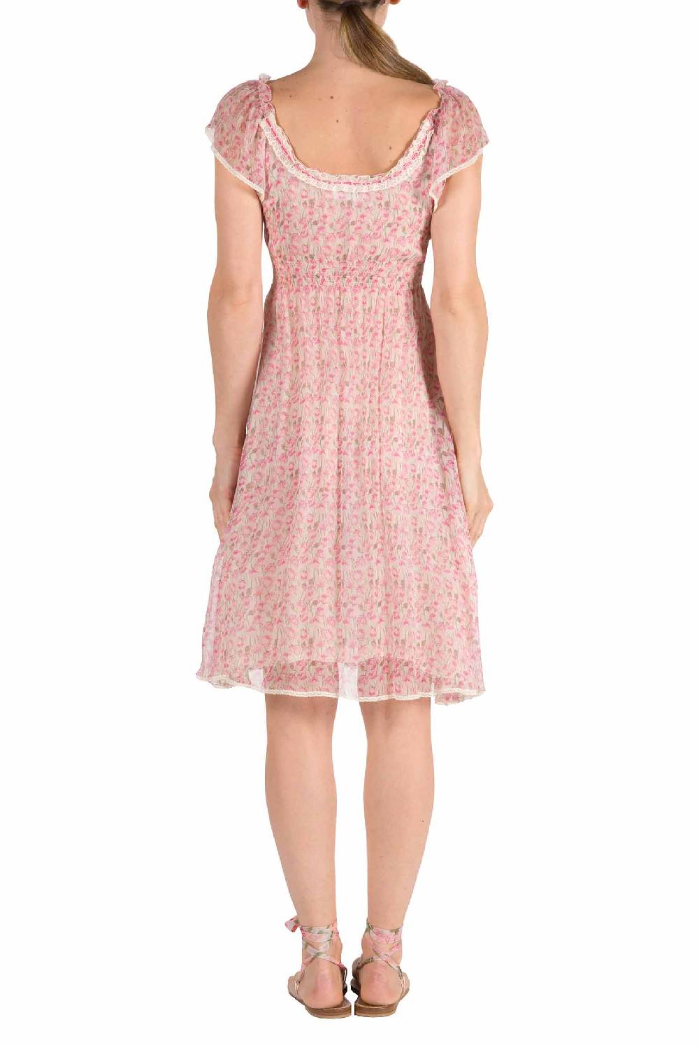 Luisa Beccaria Abito in chiffon con micro papaveri Enormi risparmi