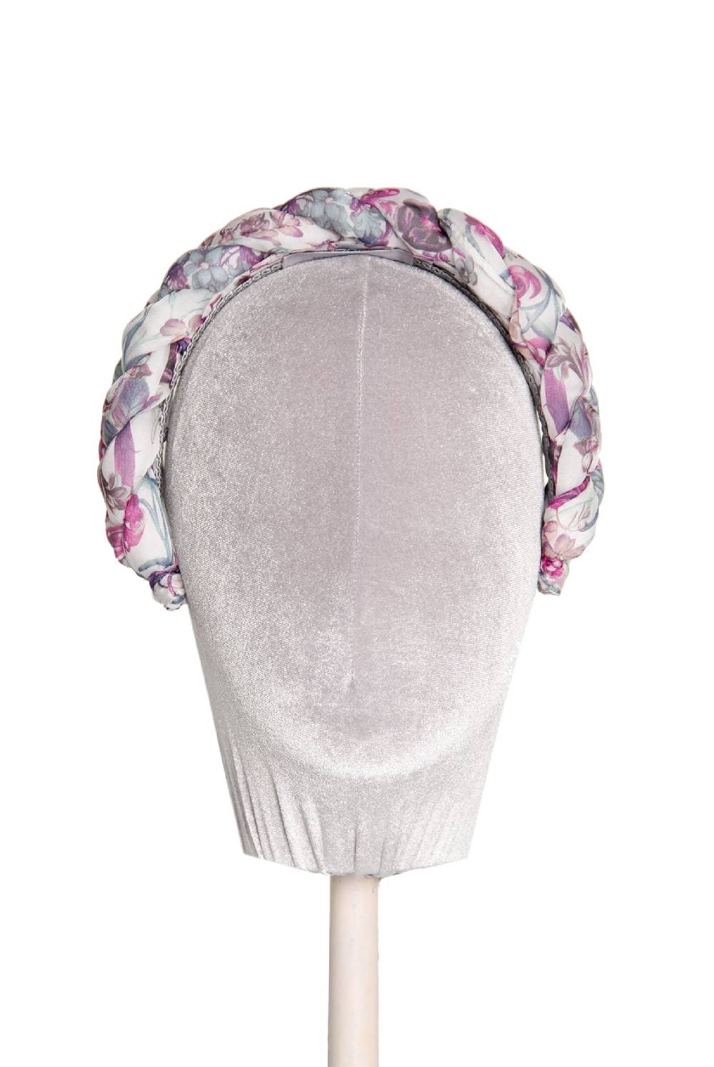 Luisa Beccaria Fascia per capelli intrecciata in chiffon di seta floreale Ultimo giorno