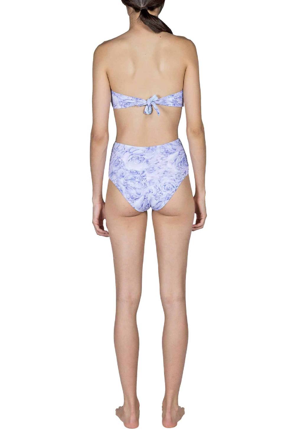 Luisa Beccaria Fascia E Vita Alta Slip Bikini Lilla Rose Offerta speciale della fabbrica