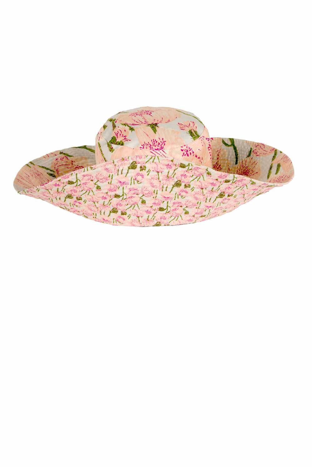 Luisa Beccaria Cappello in cotone Macro Papaveri Discount Store per i nuovi prodotti