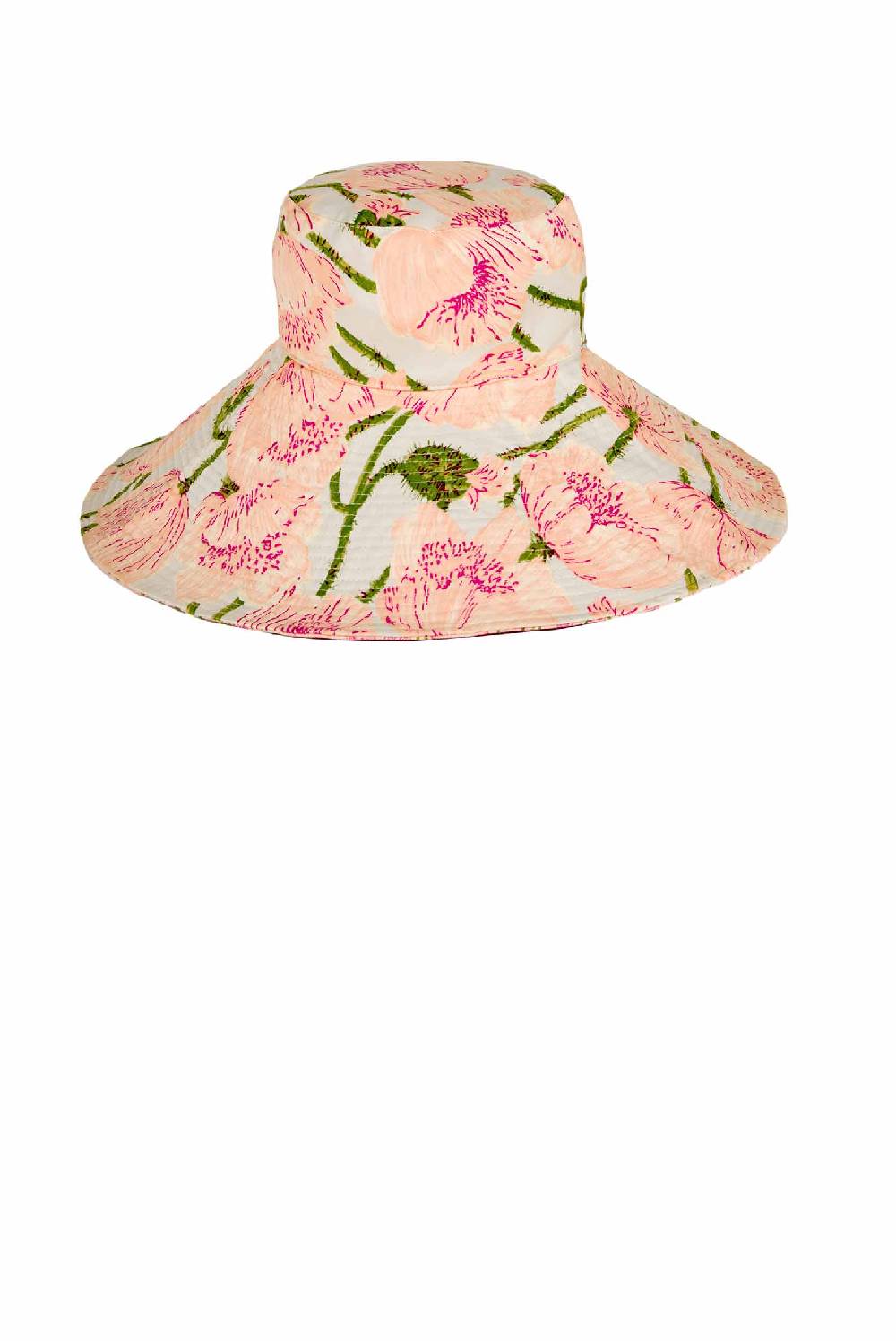 Luisa Beccaria Cappello in cotone Macro Papaveri Discount Store per i nuovi prodotti