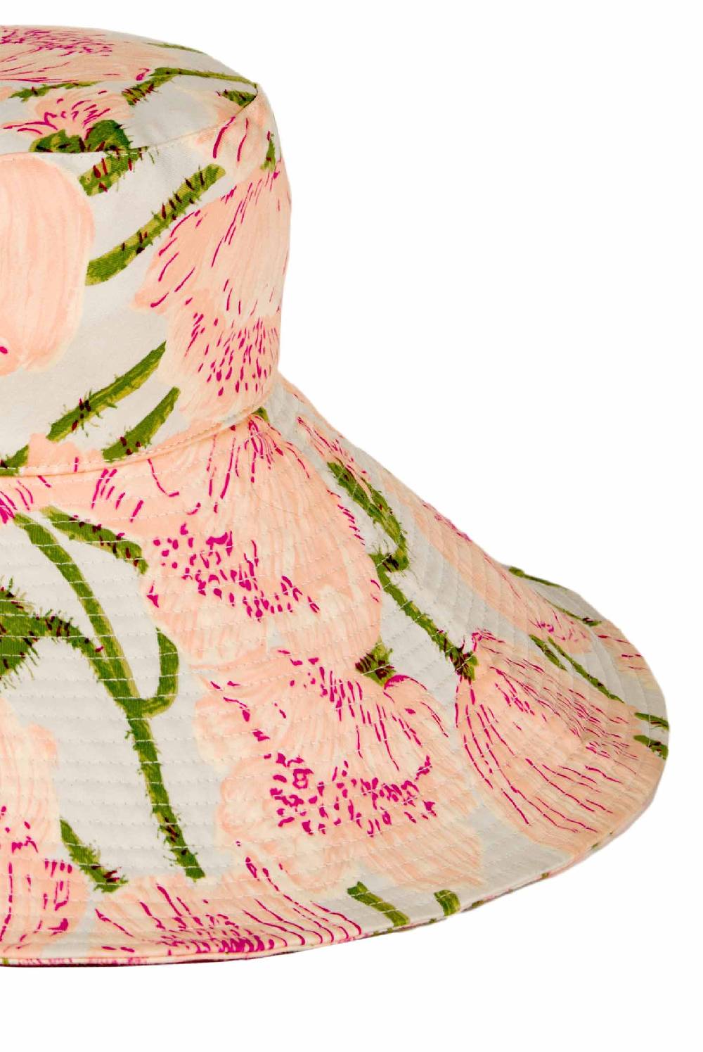 Luisa Beccaria Cappello in cotone Macro Papaveri Discount Store per i nuovi prodotti