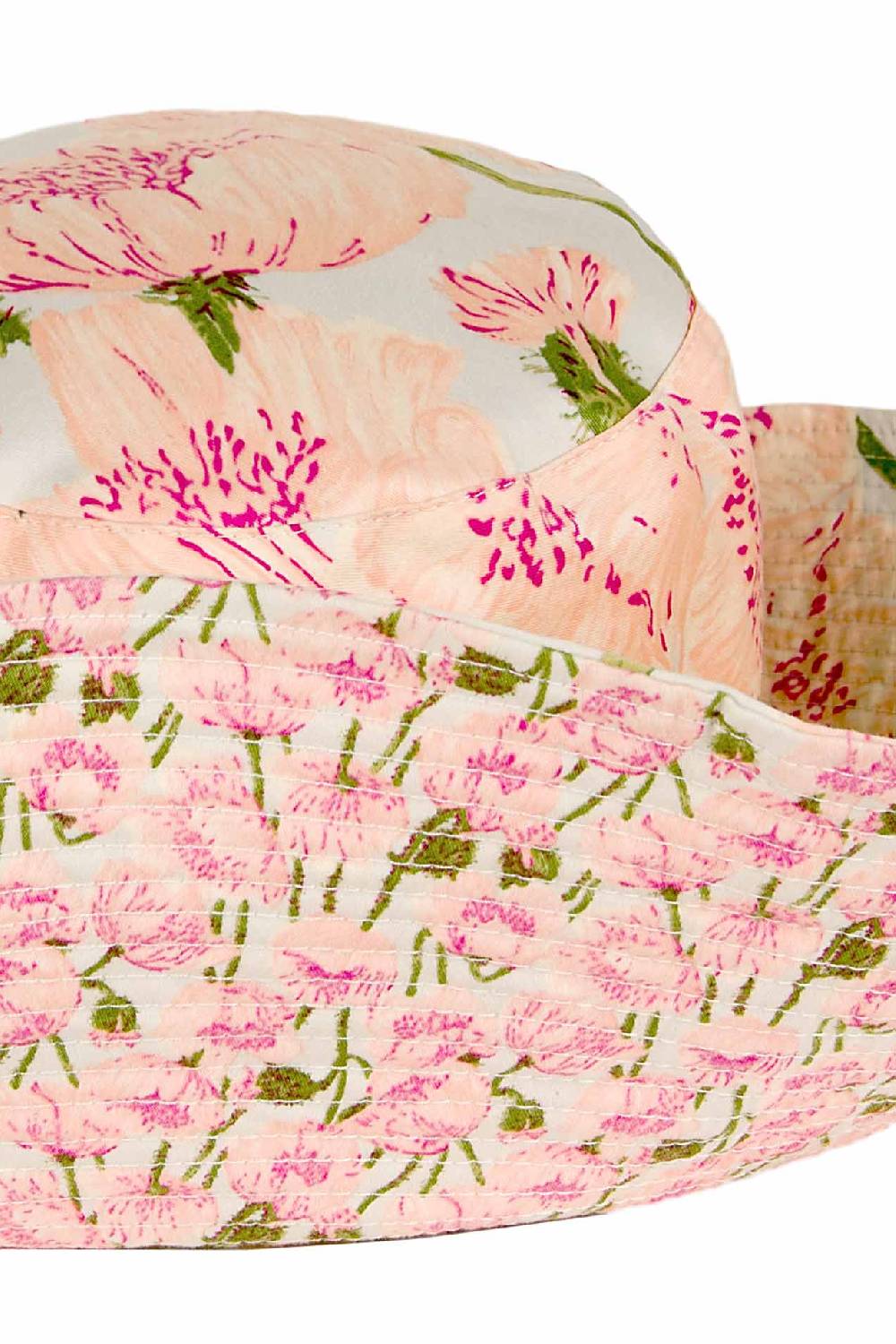 Luisa Beccaria Cappello in cotone Macro Papaveri Discount Store per i nuovi prodotti