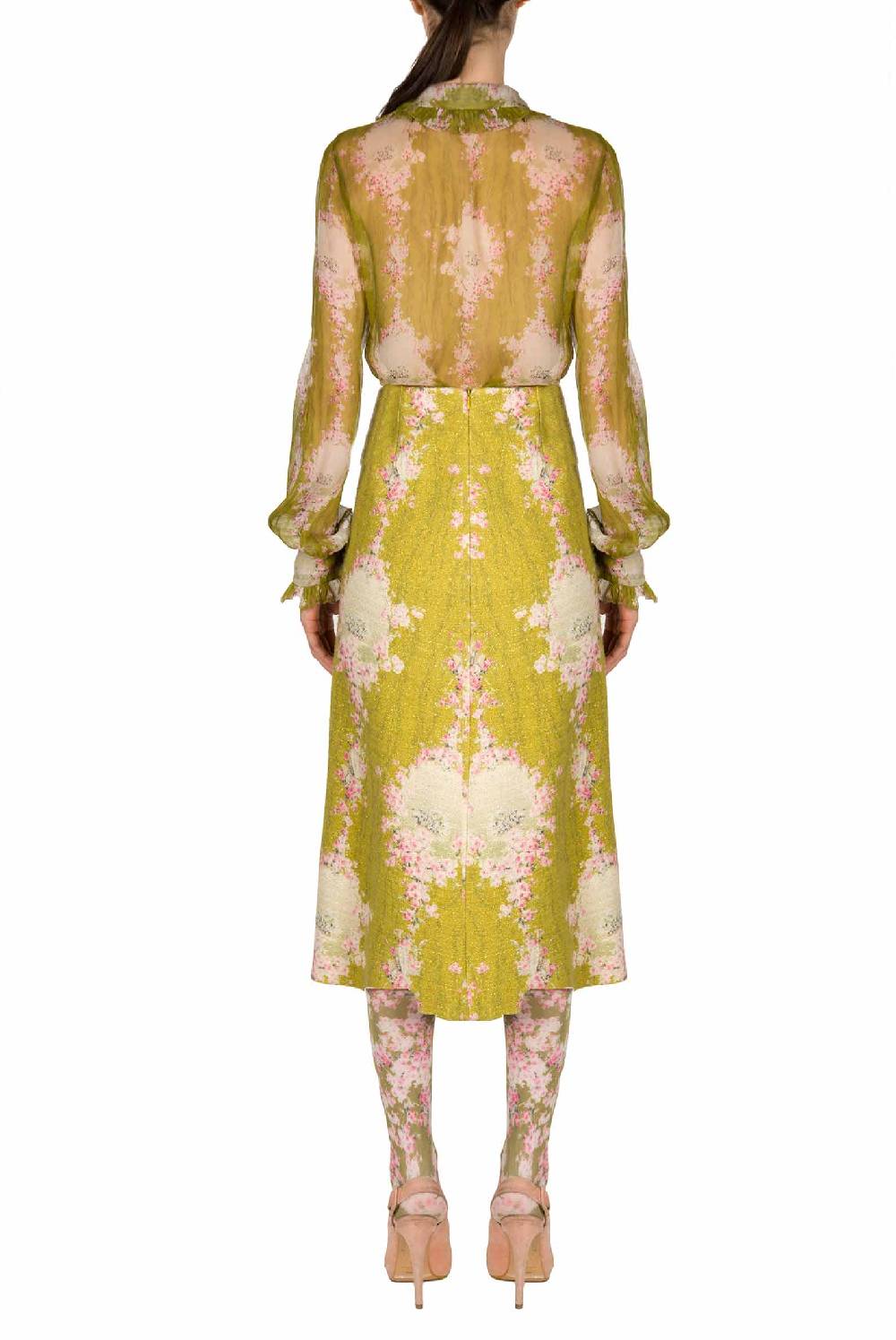 Luisa Beccaria Cerchio Di Lana Di Rose Gonna Moda