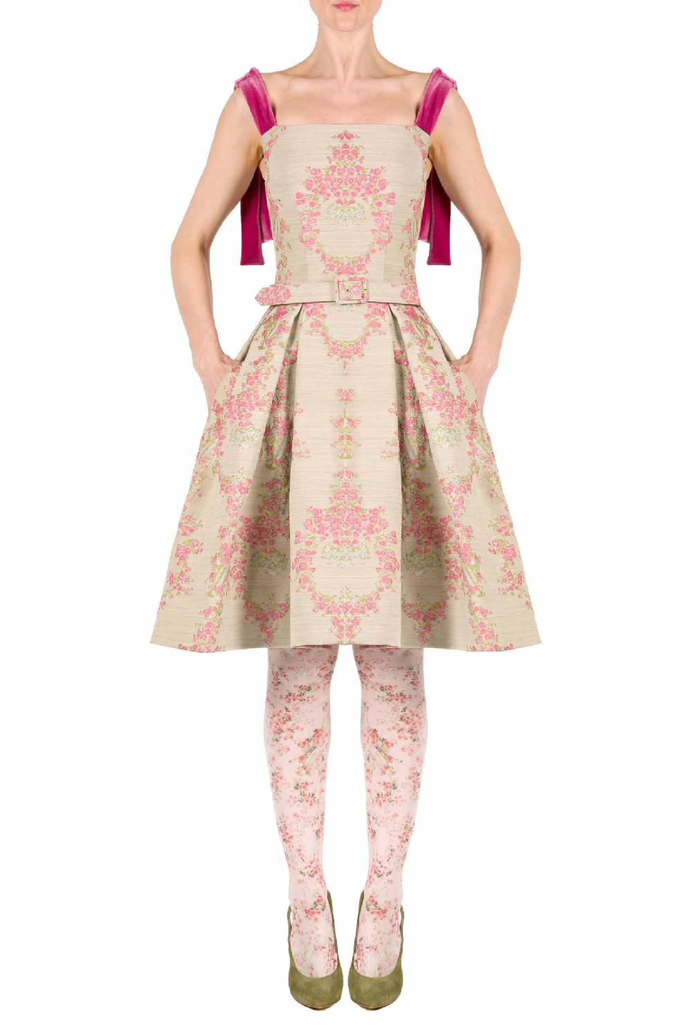 Luisa Beccaria Mini abito in broccato Spedizione gratuita