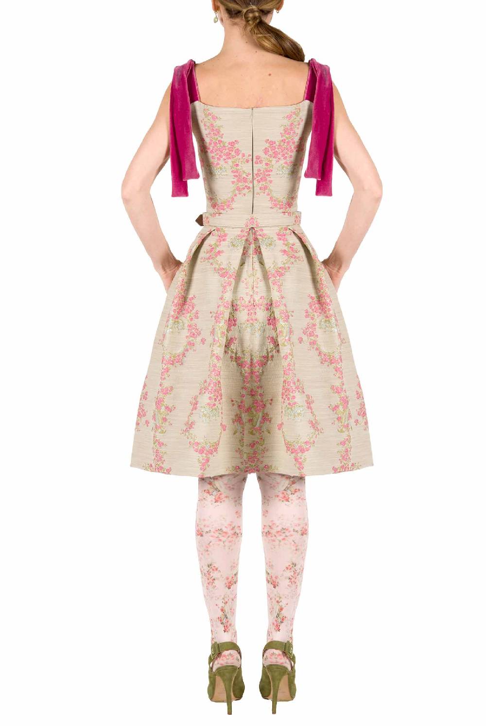 Luisa Beccaria Mini abito in broccato Spedizione gratuita