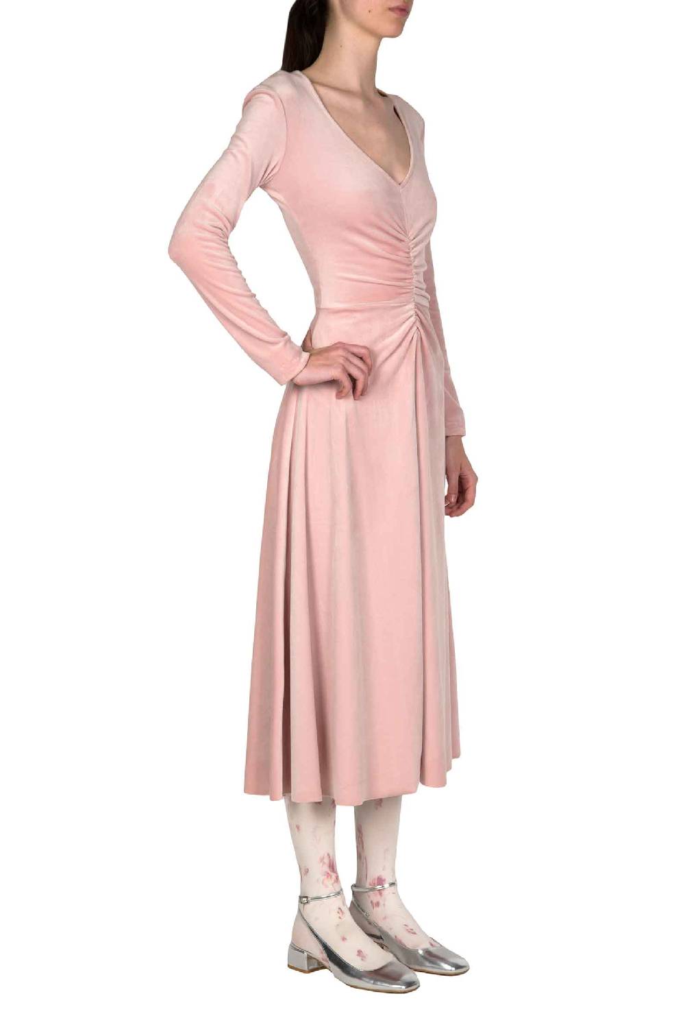 Luisa Beccaria Abito longuette con volant Flash Sale